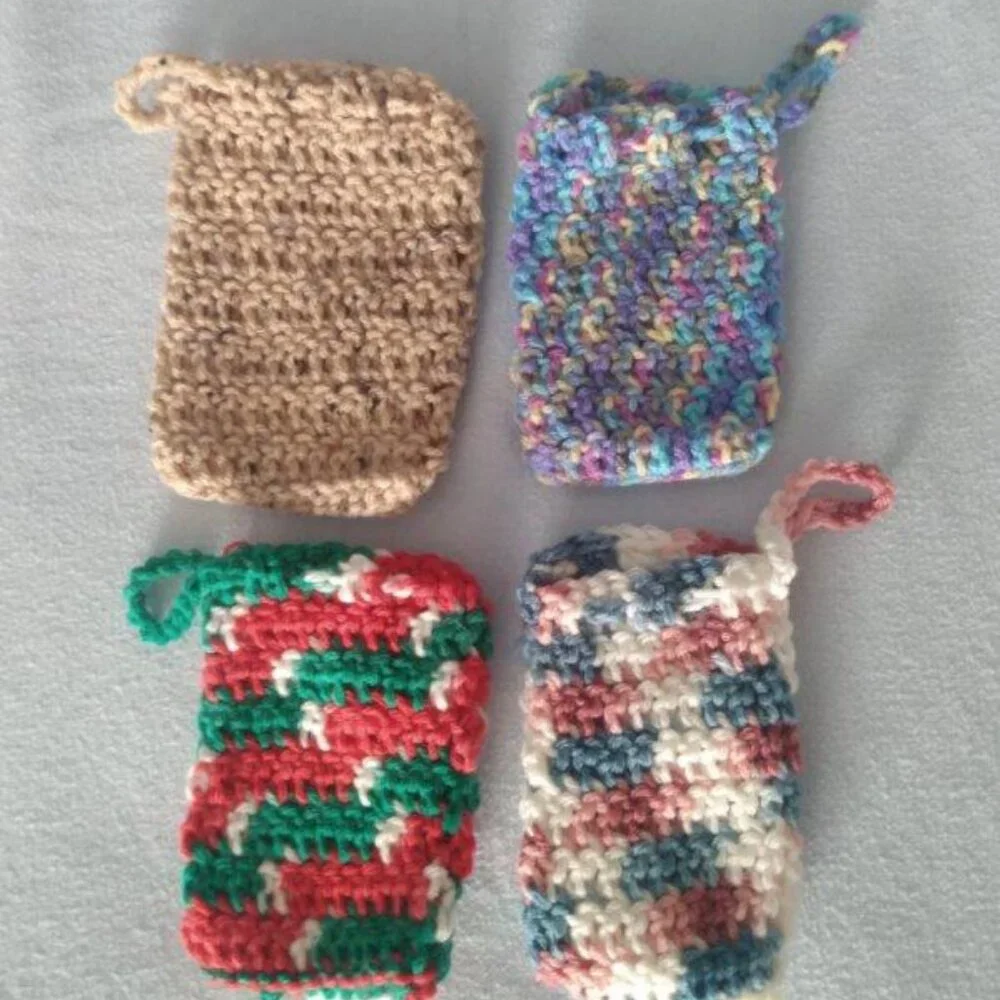 Handmade Soap saver/Gift pouches-set of 2